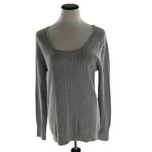 Old Navy Sweater Womens Size X-Large Scoop Neck Breathable Knitted Gray Pullover